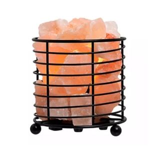 Night Light Tula Himalayan Salt Basket Table Lamp
